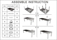 Tavolo in alluminio Claveland bianco allungabile rettangolare