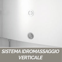 Cabina doccia multifunzione 1 anta scorrevole 1 fissa 80x120 cm