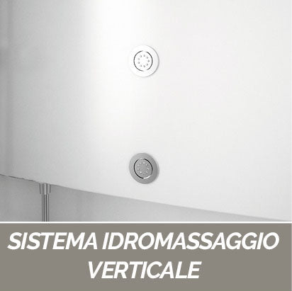 Cabina doccia multifunzione 1 anta scorrevole 1 fissa 80x120 cm