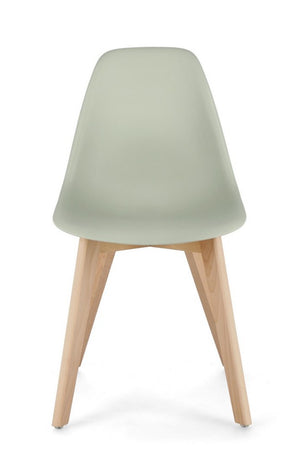 4x Sedia verde 51.5x46.5x86h in plastica