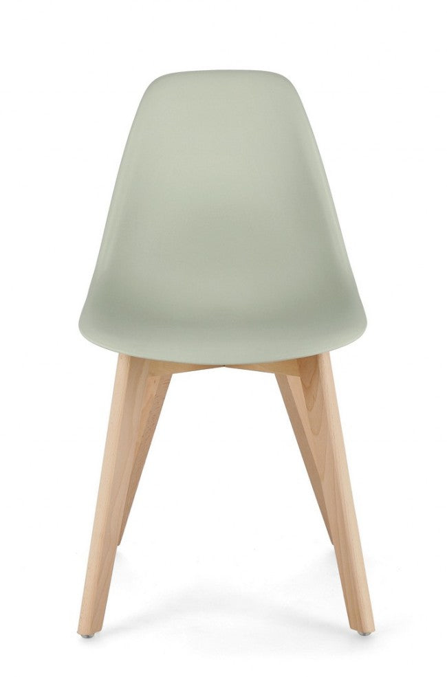 4x Sedia verde 51.5x46.5x86h in plastica