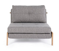 Divano letto 1p grigio 95x96x79 cm