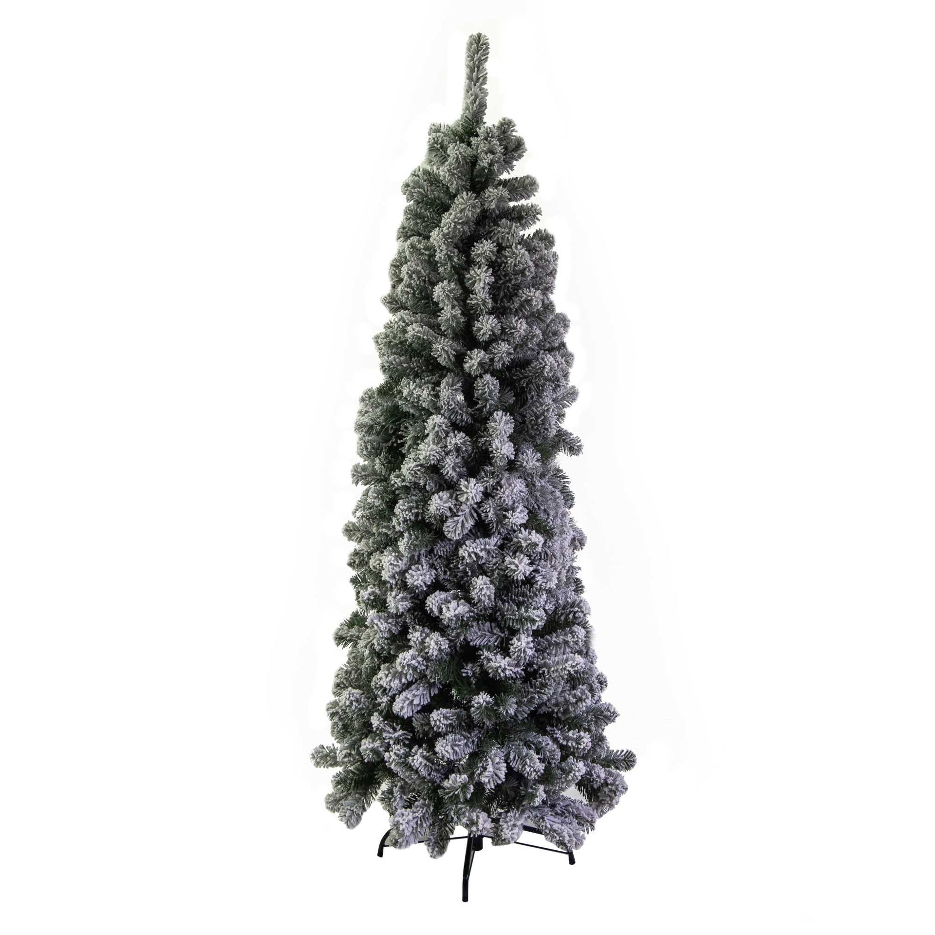 Albero monte Vettore slim innevato verde 972 rami cm 79h210