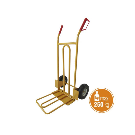 Carrello portapacchi con pedana ribaltabile 116x43x50cm