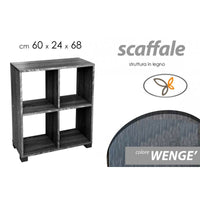 Scaffale pensile libreria grigio  60x24x 68  con piedini