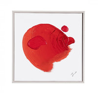 2x Dipinto trilix rosso 30x30x4,5h tela