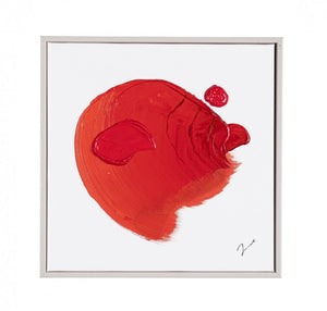 2x Dipinto trilix rosso 30x30x4,5h tela