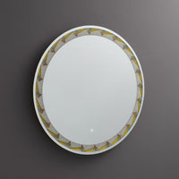 Specchio rotondo a led 80 cm colorato