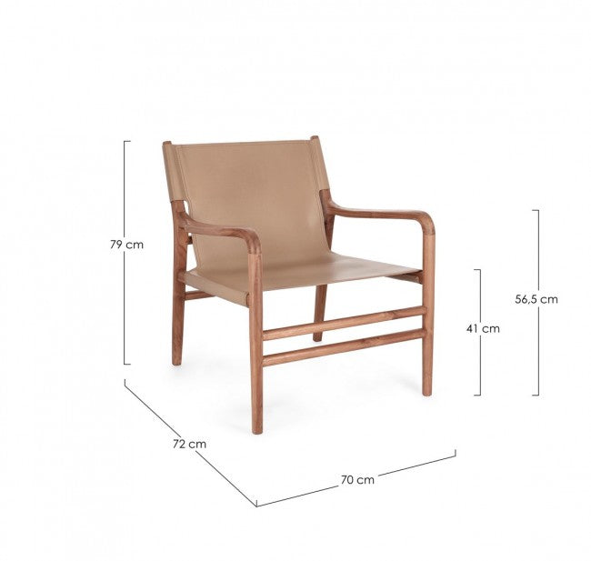 Poltrona lounge 70x72x79 in pelle