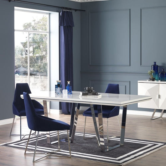 Tavolo bianco laccato 185x95x78