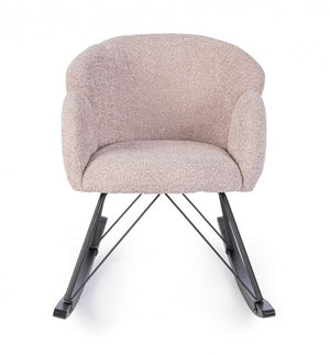 Poltrona dondolo rosa antico 86x62x72