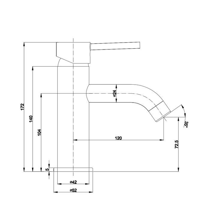 Rubinetto miscelatore cromato per lavabo