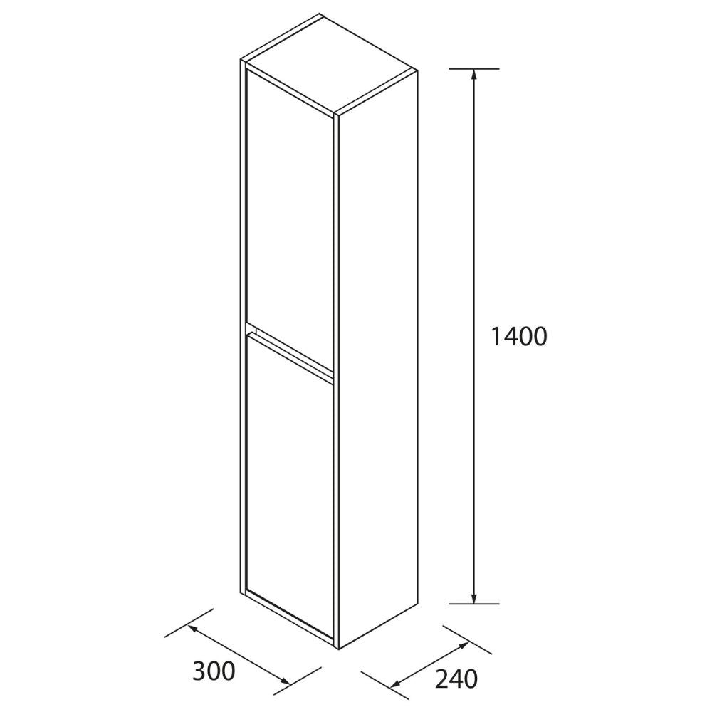 Colonna bagno 30x24x140 rovere africa