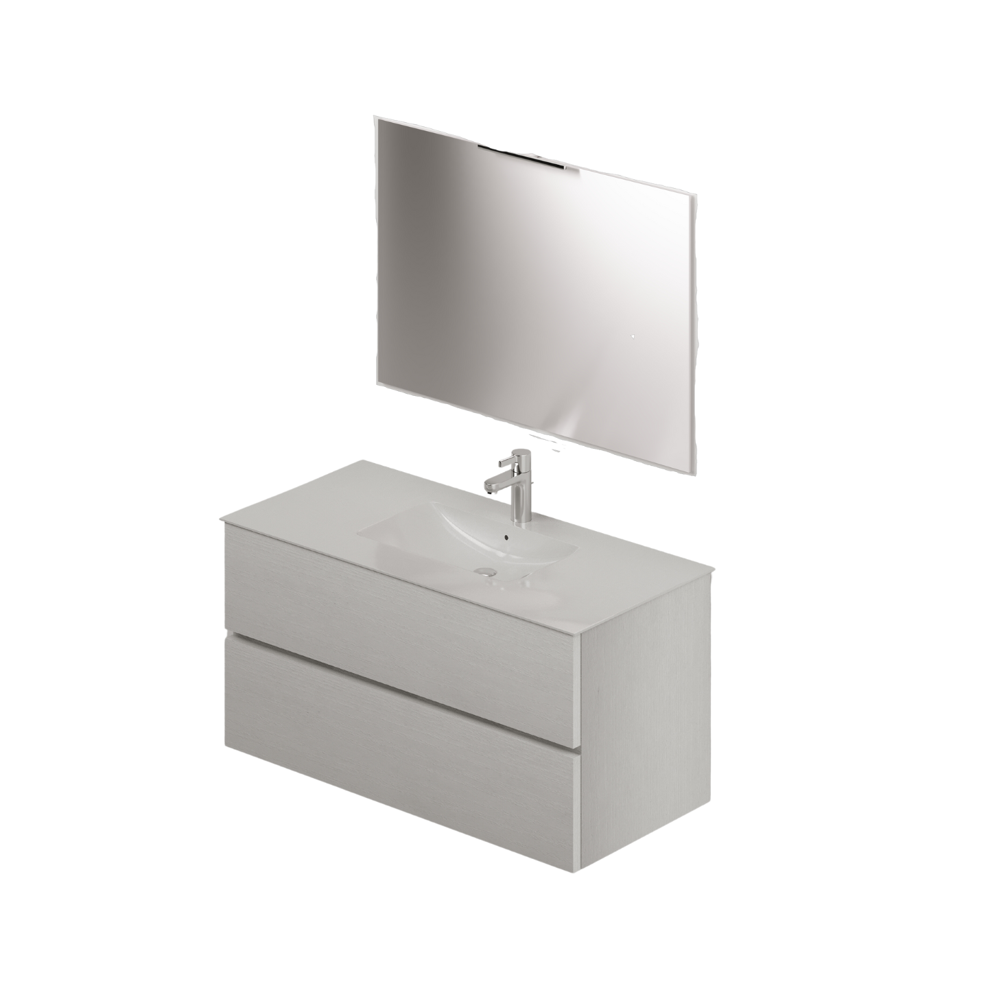 Composizione bagno da 100 colore Bianco H54x101x46cm