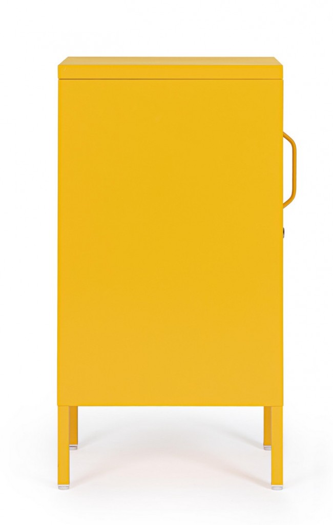 Comodino giallo 40x35x76h in acciaio
