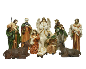 Set 10 PZ Natività multicolore 12x22,5x47 cm
