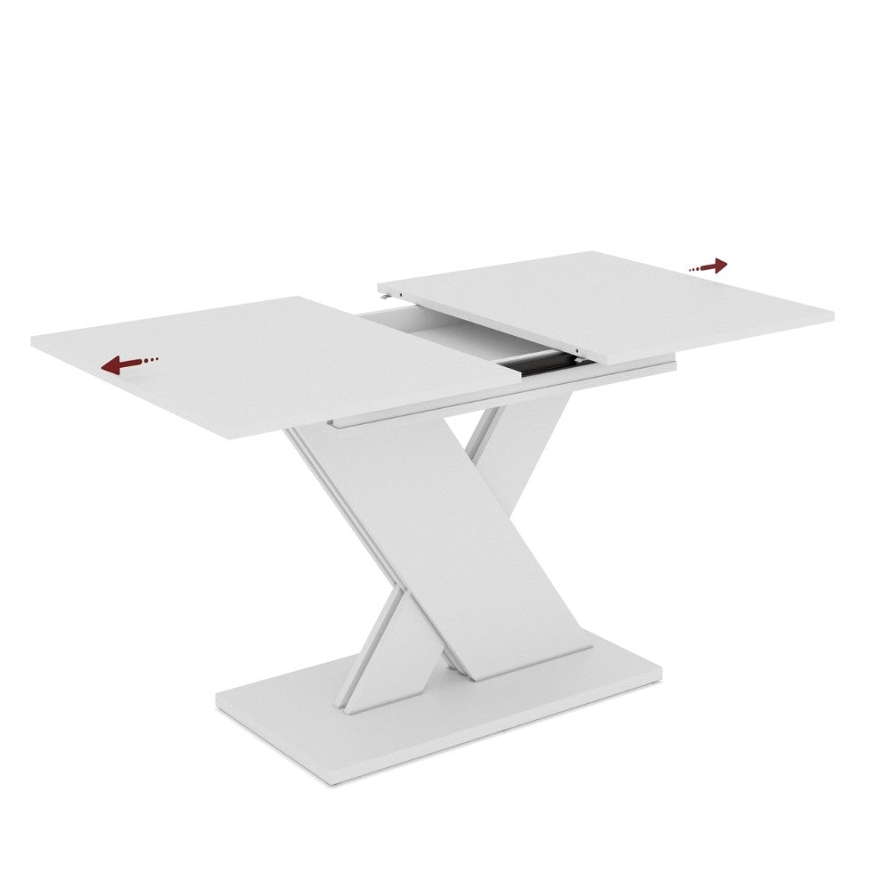 Tavolo allungabile bianco 120x75x76