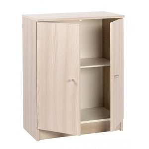 Armadio multiuso basso due ante Olmo Chiaro 62x34x h80 cm