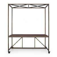 Tavolo industriale espositore con tetto 180x220h cm