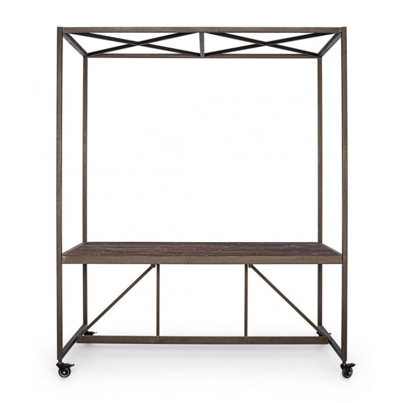 Tavolo industriale espositore con tetto 180x220h cm