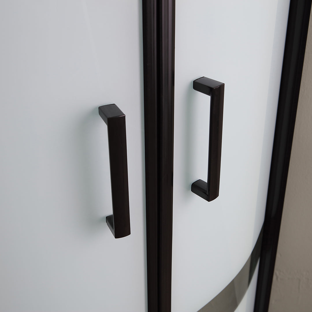 Box doccia semicircolare 80x80 cristallo nero