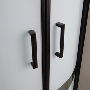 Box doccia semicircolare 80x80 cristallo nero