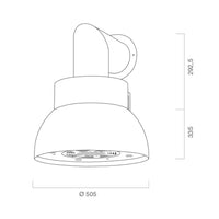 Cappa aspirante BELL in acciaio inox rame specchiato cm Ø50