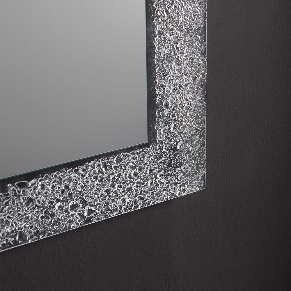 Specchiera reversibile 98x70 in vetro ghiaccio