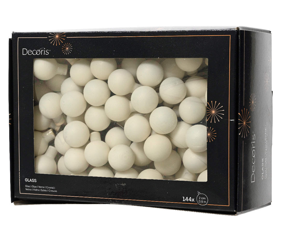 Box Grappolo Sfere ø2 cm bianco lana