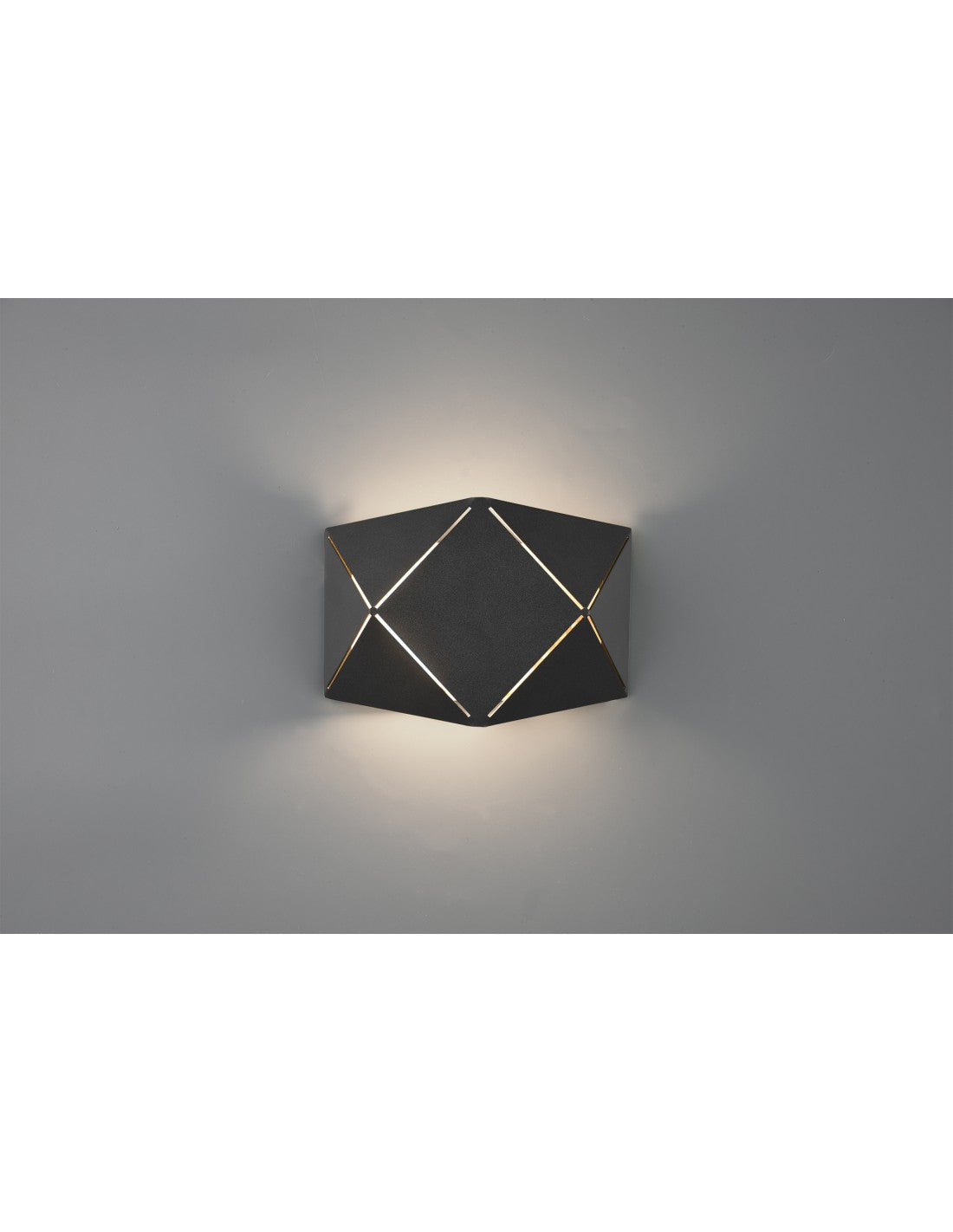 Applique Rettangolare Led Zandor Nero L18 cm Trio Lighting
