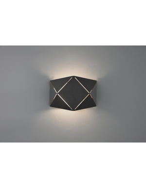Applique Rettangolare Led Zandor Nero L18 cm Trio Lighting