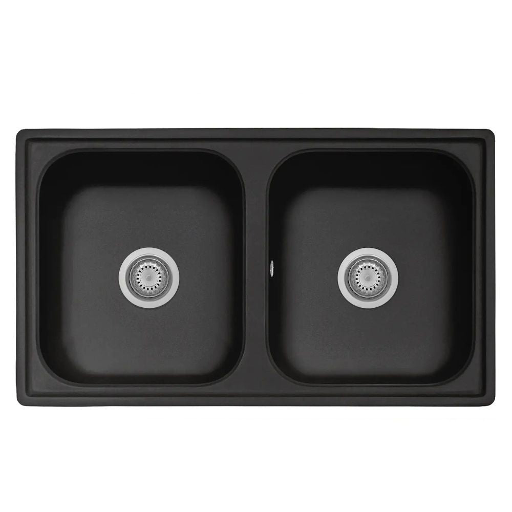 Lavello 86x50 2 vasche nero