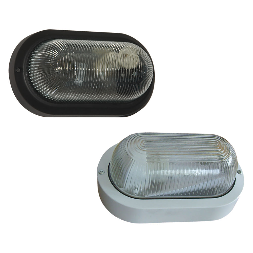 Plafoniera ovale nera per esterno 20,5x12x9,2