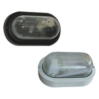 Plafoniera ovale nera per esterno 20,5x12x9,2