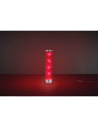 Lampada Da Tavolo Cilindro Led Rgb Rico Cromo Stoffa Microforata Con Smart Control Trio Lighting