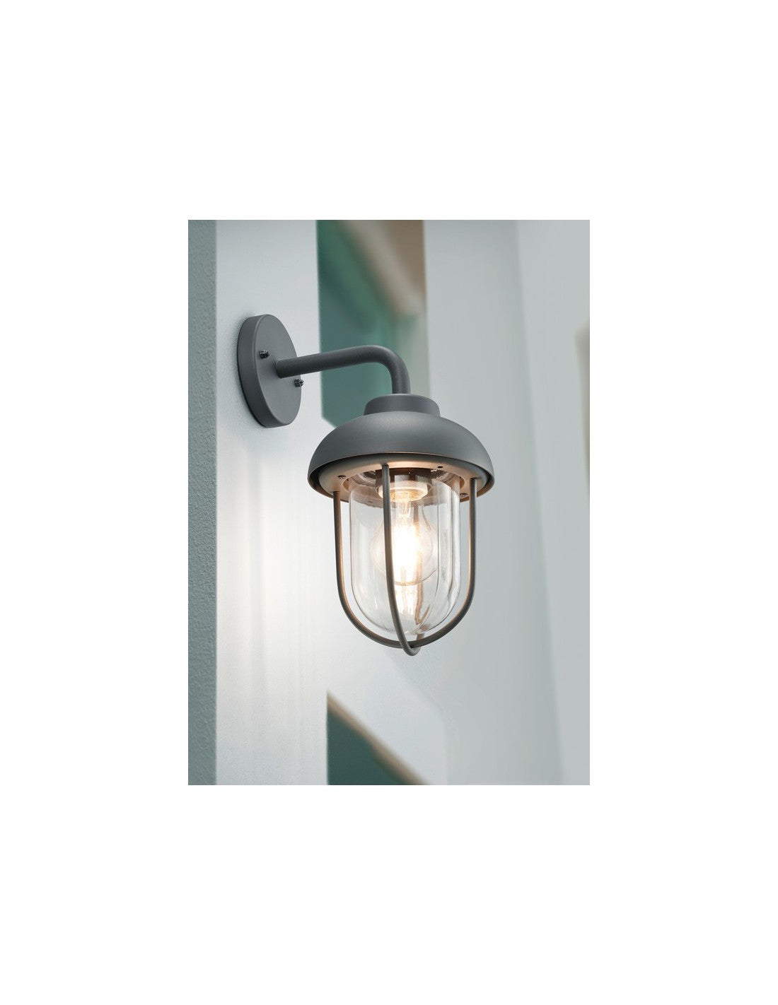 Applique da Ingresso Duero Antracite Lanterna Vetro Trio Lighting