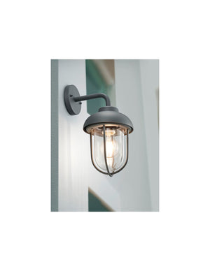 Applique da Ingresso Duero Antracite Lanterna Vetro Trio Lighting