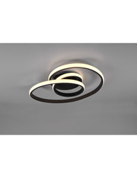 Plafoniera Sansa Led 18,5w Dimmerabile Nero L53 cm Trio Lighting