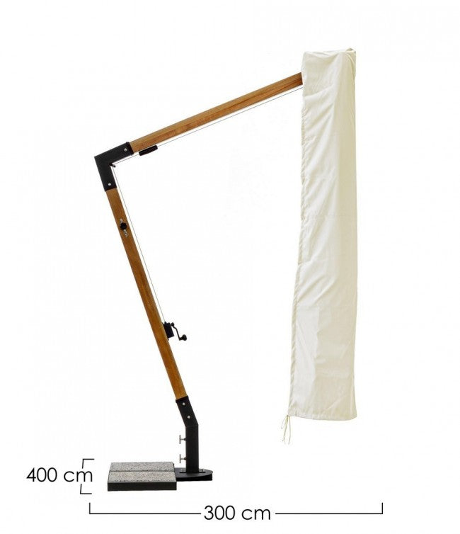 Copri ombrellone a braccio in poliestere Capua ecru 3x4