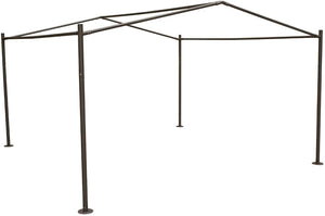 Gazebo Certeli quadrata forma Abri colori grafite-ardesia 4x4