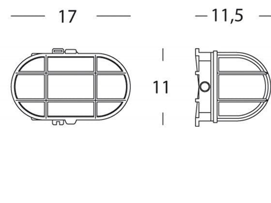 Applique E27  linea alone  bianco