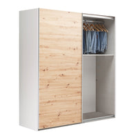 Armadio Systema con ante scorrevoli Rovere/Bianco