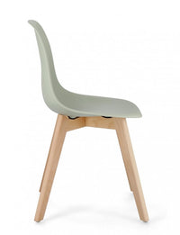 4x Sedia verde 51.5x46.5x86h in plastica