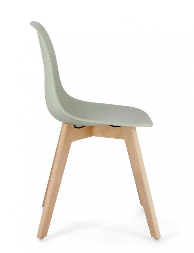 4x Sedia verde 51.5x46.5x86h in plastica