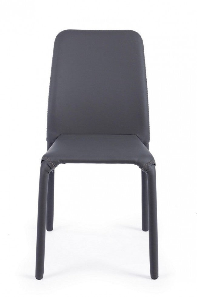 4x Sedia Pathos Pu grigio  Cod.0731798