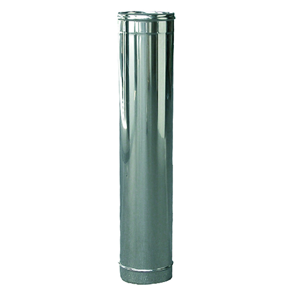 Tubo doppia parete 8x13 cm, 0,5 m in inox