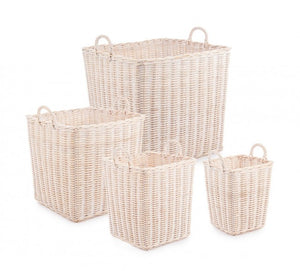 Set di cesti 28x28x36h, 38x38x43h, 48x48x50h, 59x59x57h