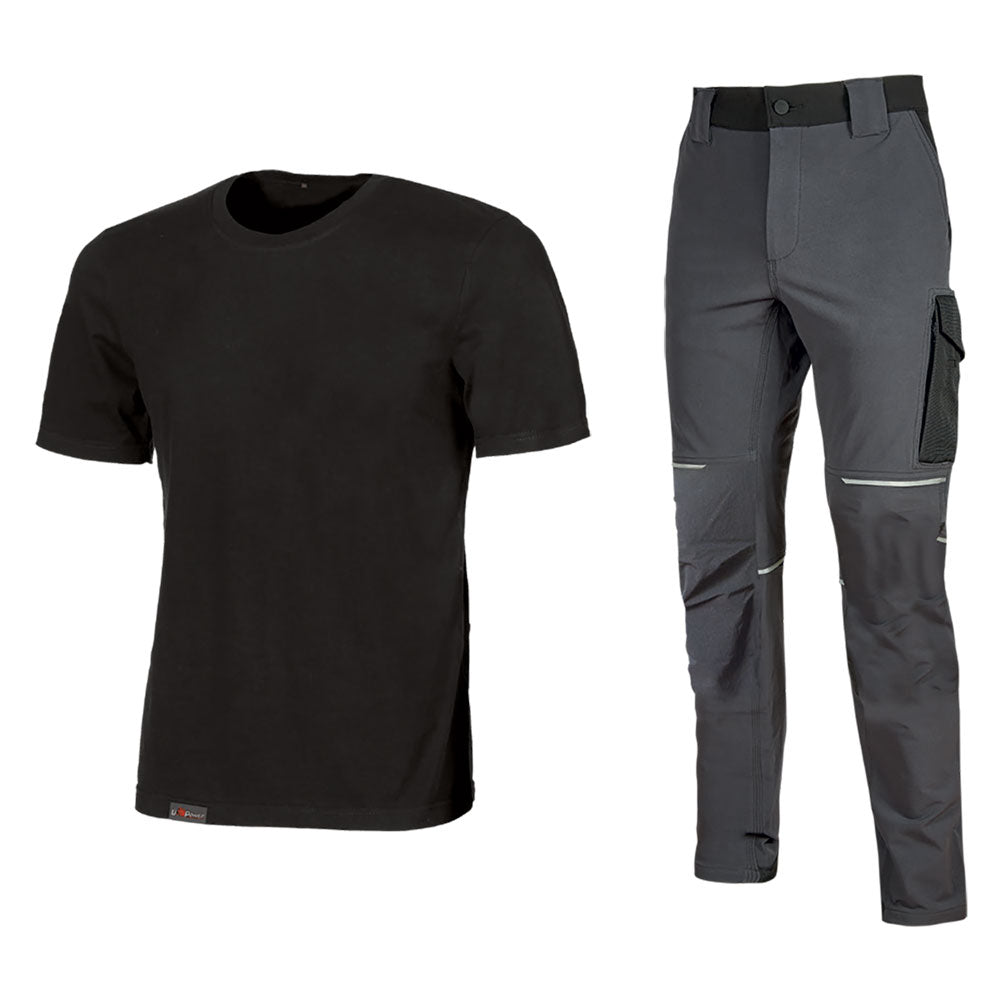 Kit t-shirt e pantalone 'work wear' tg. M