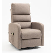 Poltrona alzapersona Lorena un motore in tessuto cappuccino H111xL71xP89