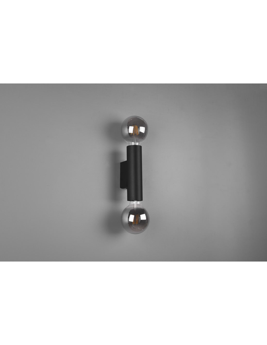 Applique Doppia Emissione 2xE27 Vannes Nero H18 cm Trio Lighting